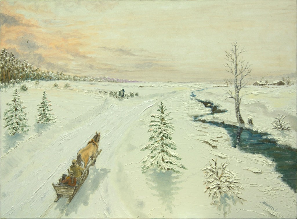 Teodor Sokołowski - obraz "Kuligiem w przeszłość"